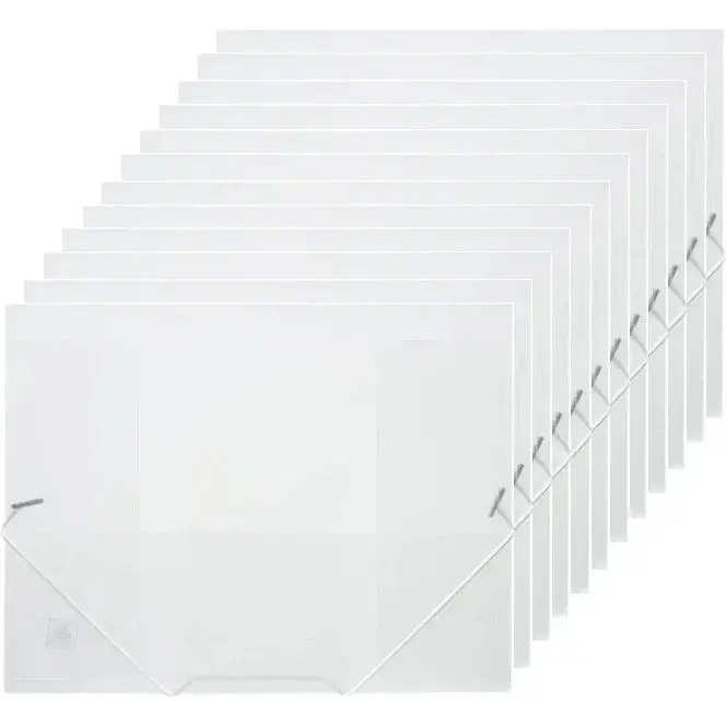 Avery 47708 Document Wallet A4 3 Flap Elastic Closure Clear 12 Pack 1