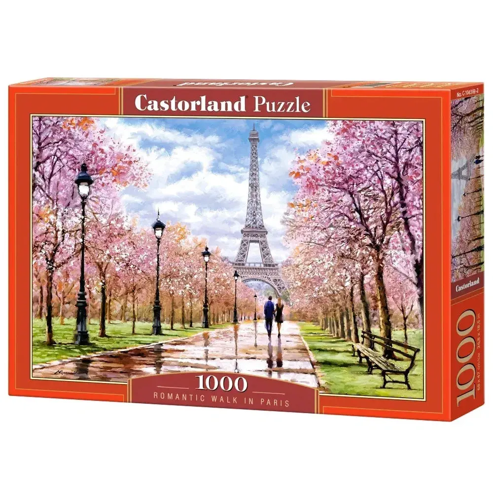Castorland 1000-Pieces Romantic Walk In Paris Puzzle 1