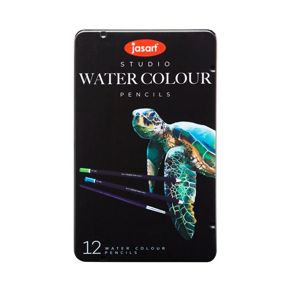 Jasart Studio Art Blending Watercolour Pencil Tin Set [12-Piece] 1