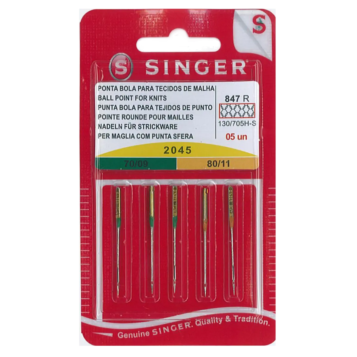 Singer Ballpoint / Stretch Fabric Needles - Ng2045-Asst-5 Stretch Fabric Needles 1