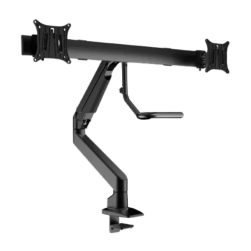 Desky Dual Bar Monitor Arm - Black 1