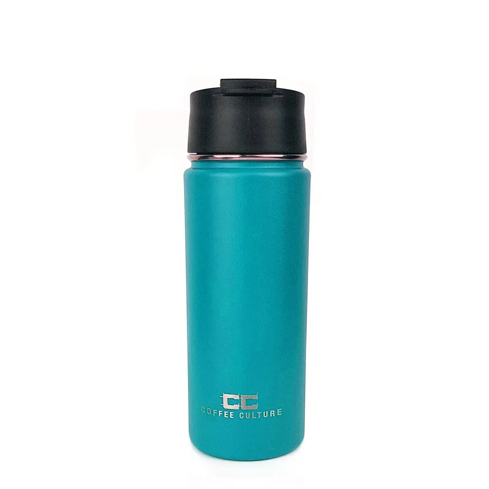 Coffee Culture 500Ml Stainless Steel Insulated Travel Flask With Sipper (Turquoise) 1