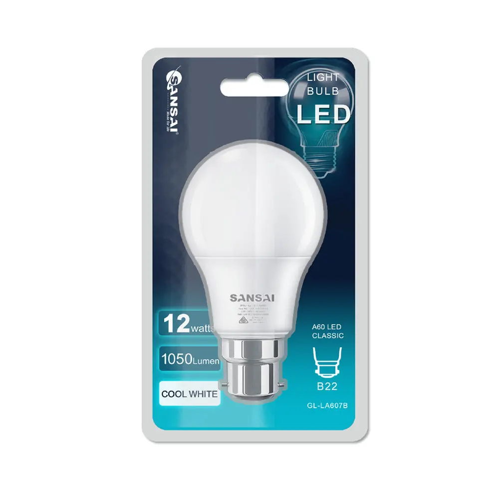 Sansai Led Light Bulb A60 12W B22 (Cool White) 2
