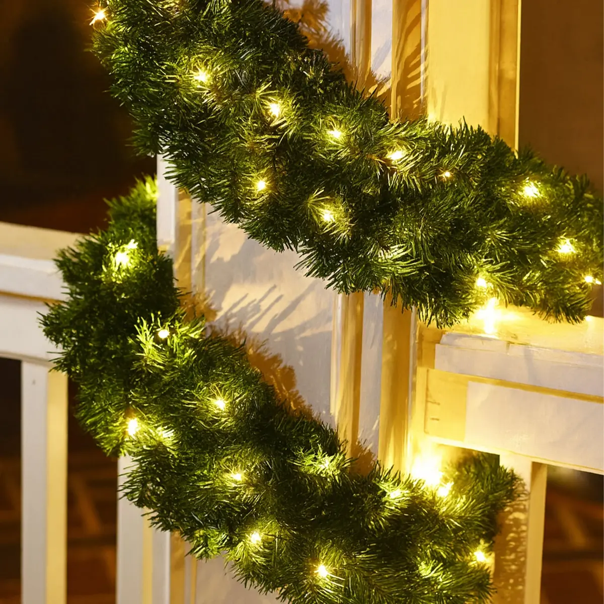 Lexi Lighting Pre-Lit Garland Christmas Lights Small 1