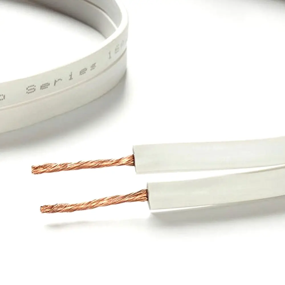 Taga Harmony 16Awg Flat Speaker Cable - 2X20m Trimmed Lengths Grey 2
