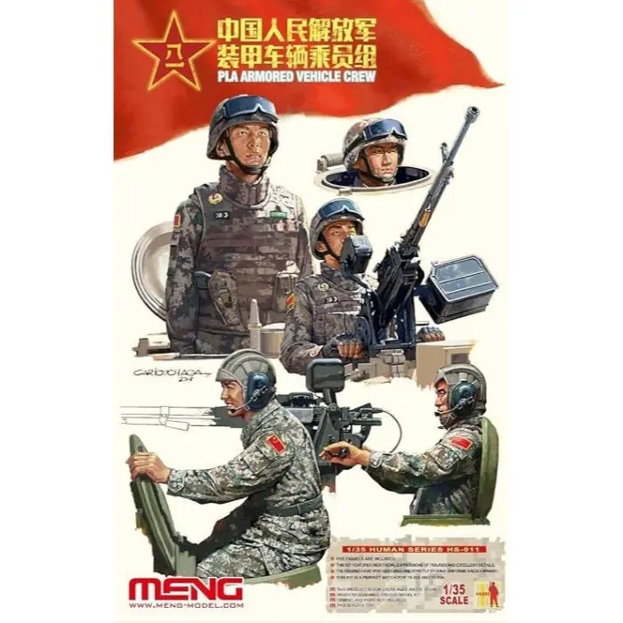 Meng 1/35 Pla Armoured Vehicle Crew Plastic Model Kit 1