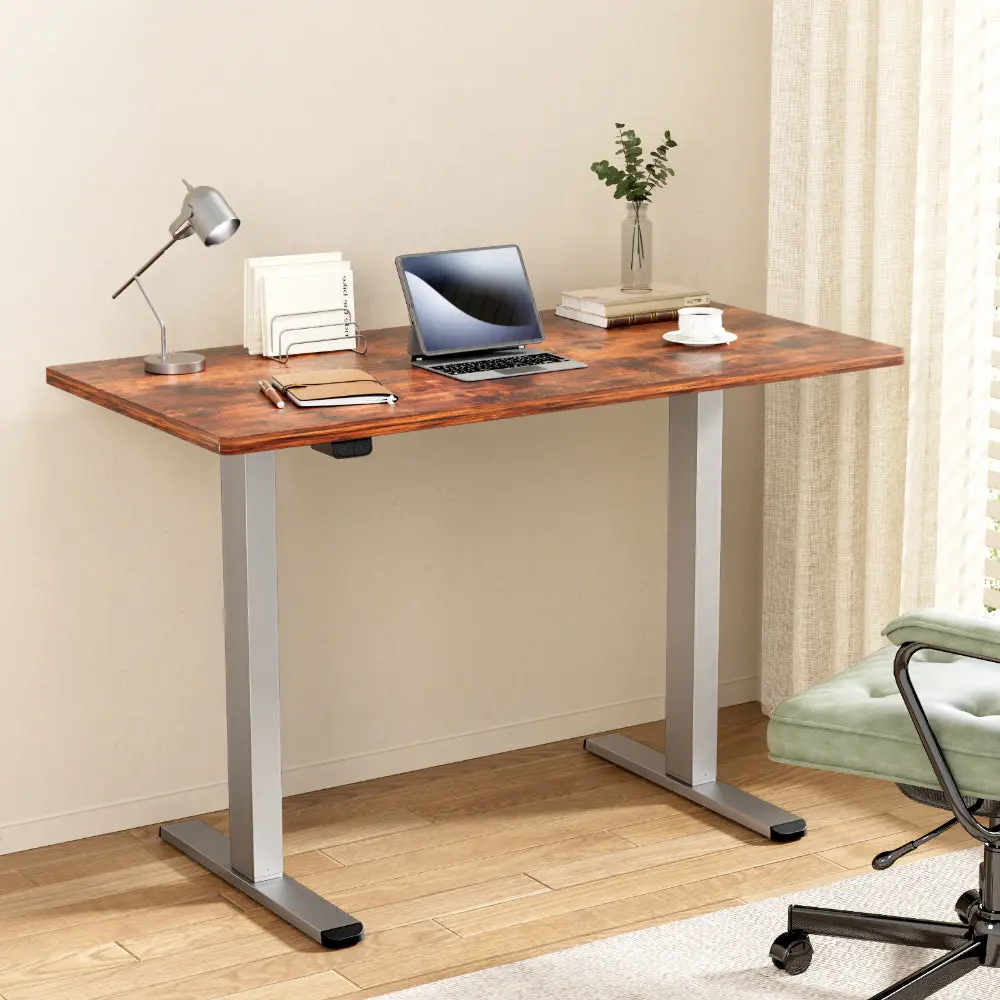 Artiss Standing Desk Motorised 140Cm Rustic Brown 2