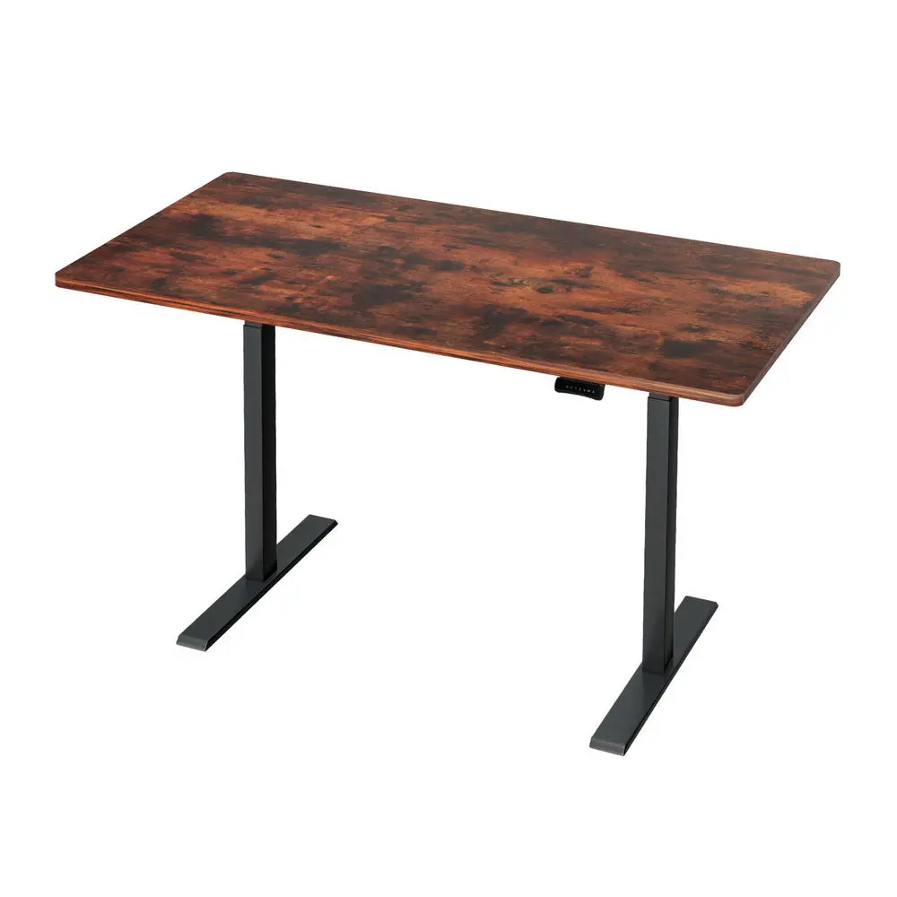 Artiss Standing Desk Motorised Dual Motor Rustic Brwon 140Cm 1