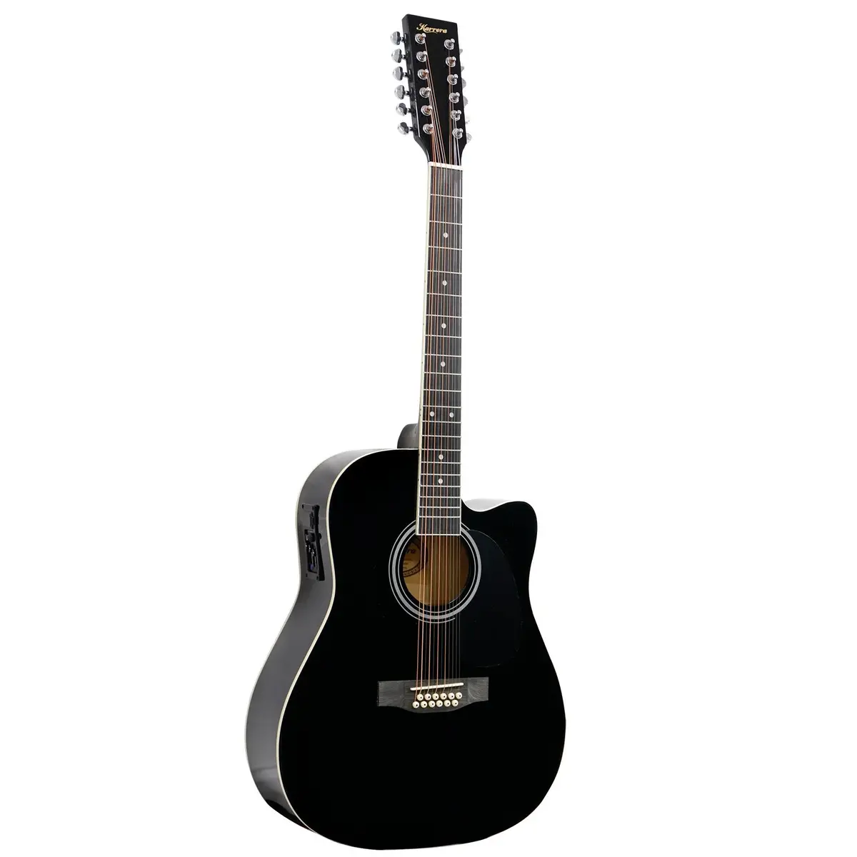Karrera 12-String Acoustic Guitar With Eq (Black) 1