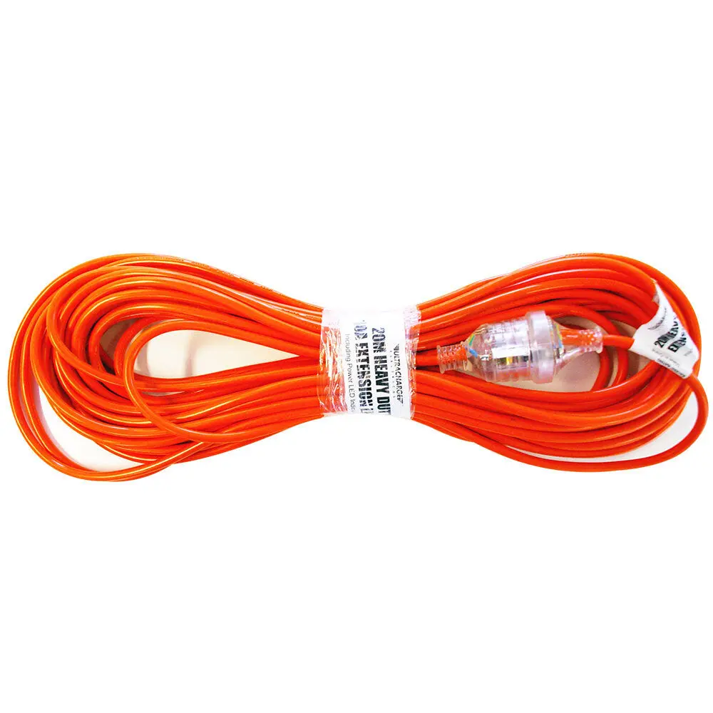 Ultracharge 20M Heavy Duty Extension Lead 10A 2400W (Orange) 1
