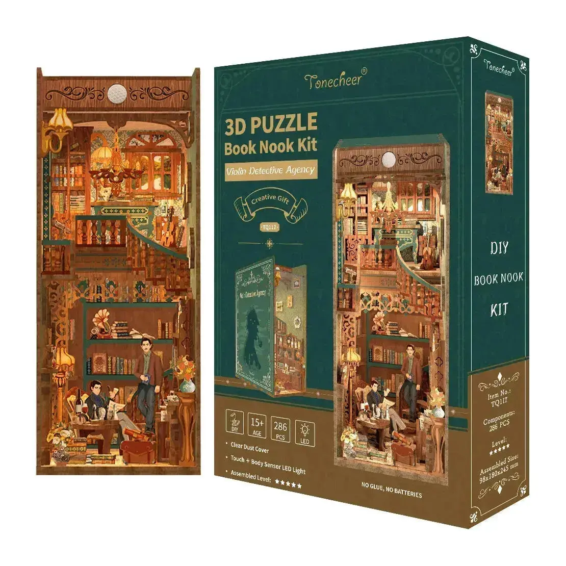 Tonecheer Violin Detective Agency Book Nook Kit 1