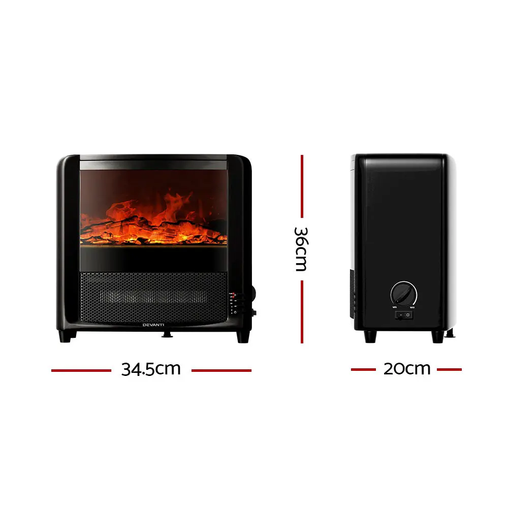 Devanti Electric Fireplace Fire Heaters 2000W 2