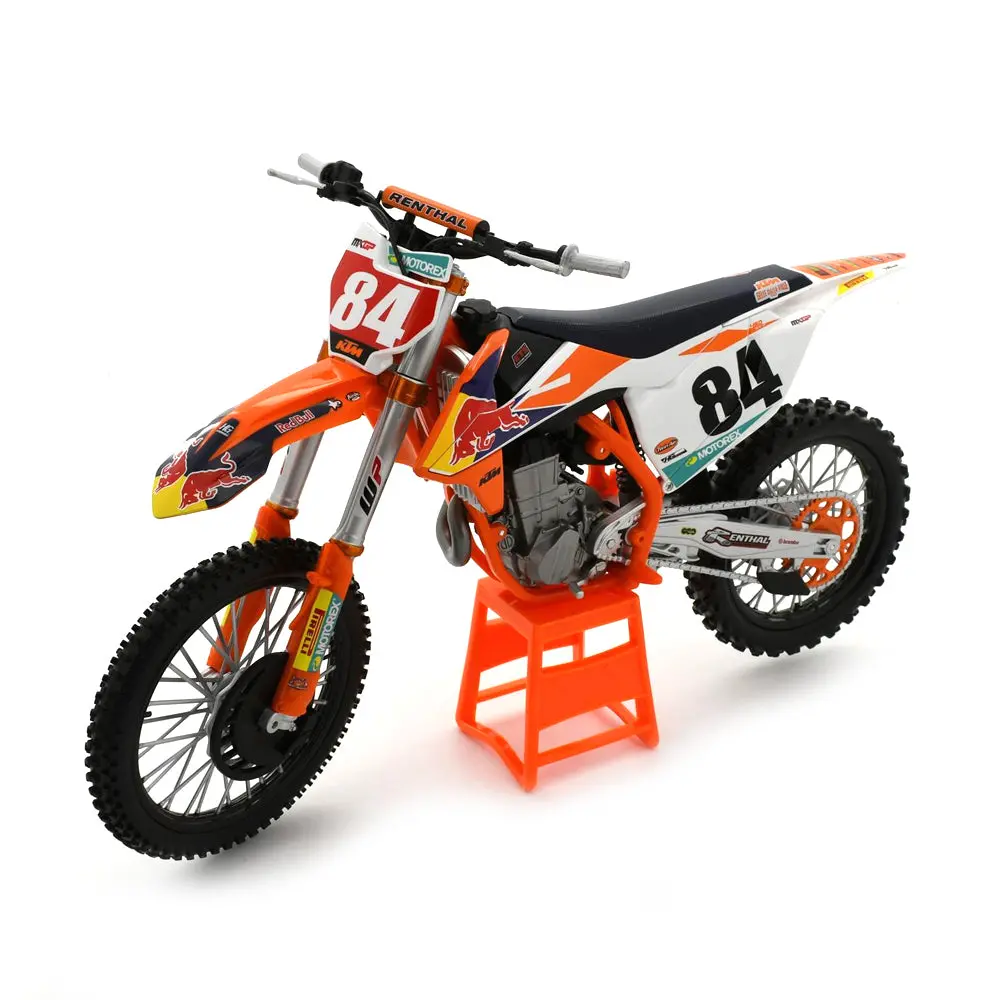 Maisto Licensed 1:6 Scale Red Bull Ktm 450 Sx F Factory #84 J Herling 2018 Diecast Model Bike Orange 1