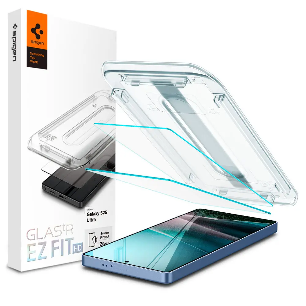 Spigen Samsung Galaxy S25 Ultra Ez Fit Glas.Tr Slim Hd 2Pcs Glass Screen Protector - Clear 1