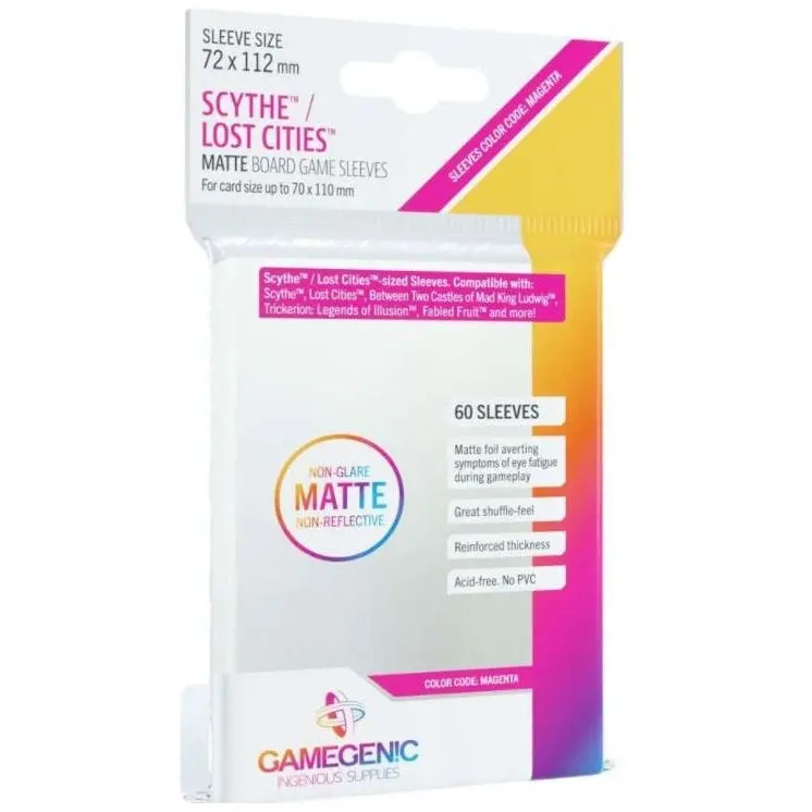 Gamegenic Matte Board Game Sleeves - Scythe/Lost Cities 72Mmx112mm 60 Sleeve 1