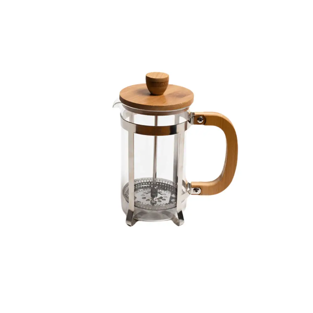Coffee Culture Bamboo/Glass French Travel Compact Tea/Coffee 1L Press/Plunger 1