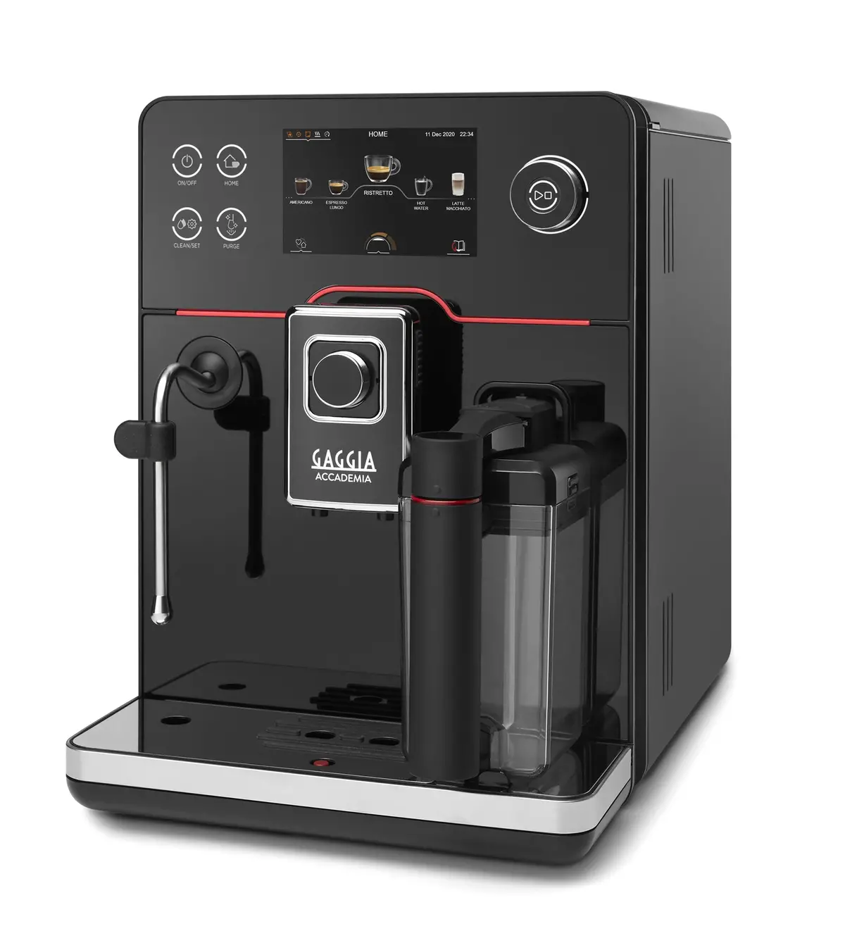 Gaggia New Accademia Glass + Milk Carafe (Black) 1