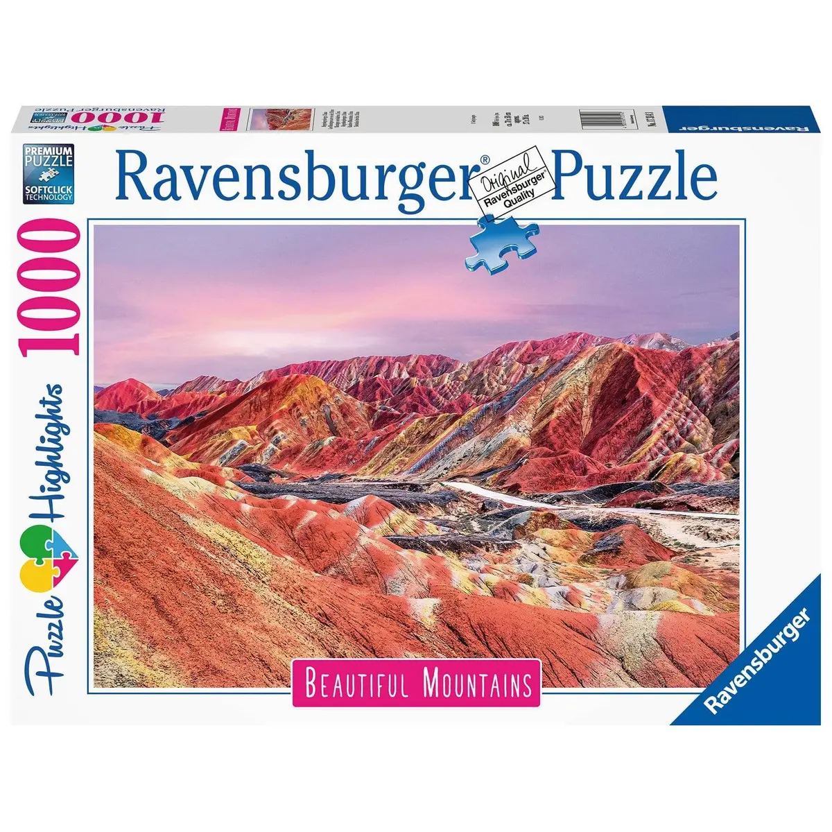 Ravensburger 1000Pc Rainbow Mountains China Puzzle 1