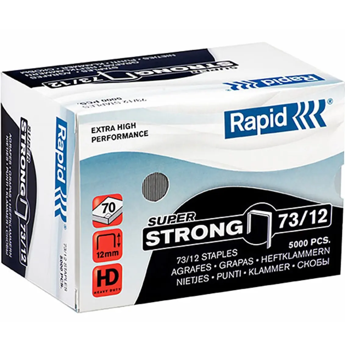 Rapid Super Strong Staples 73/12 Box 5000 12Mm Leg 1