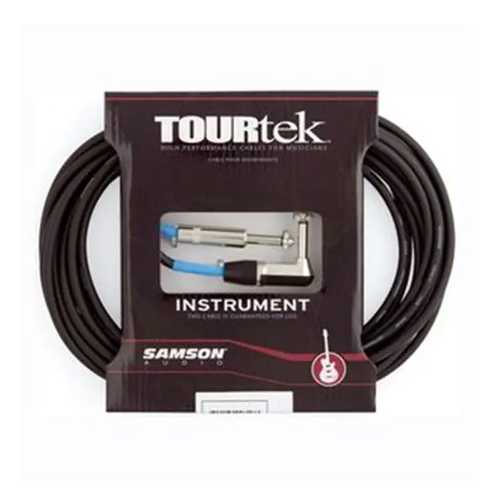 Tourtek 7.62M Male Instrument Cable W/ L-Jack Connector (Black) 1