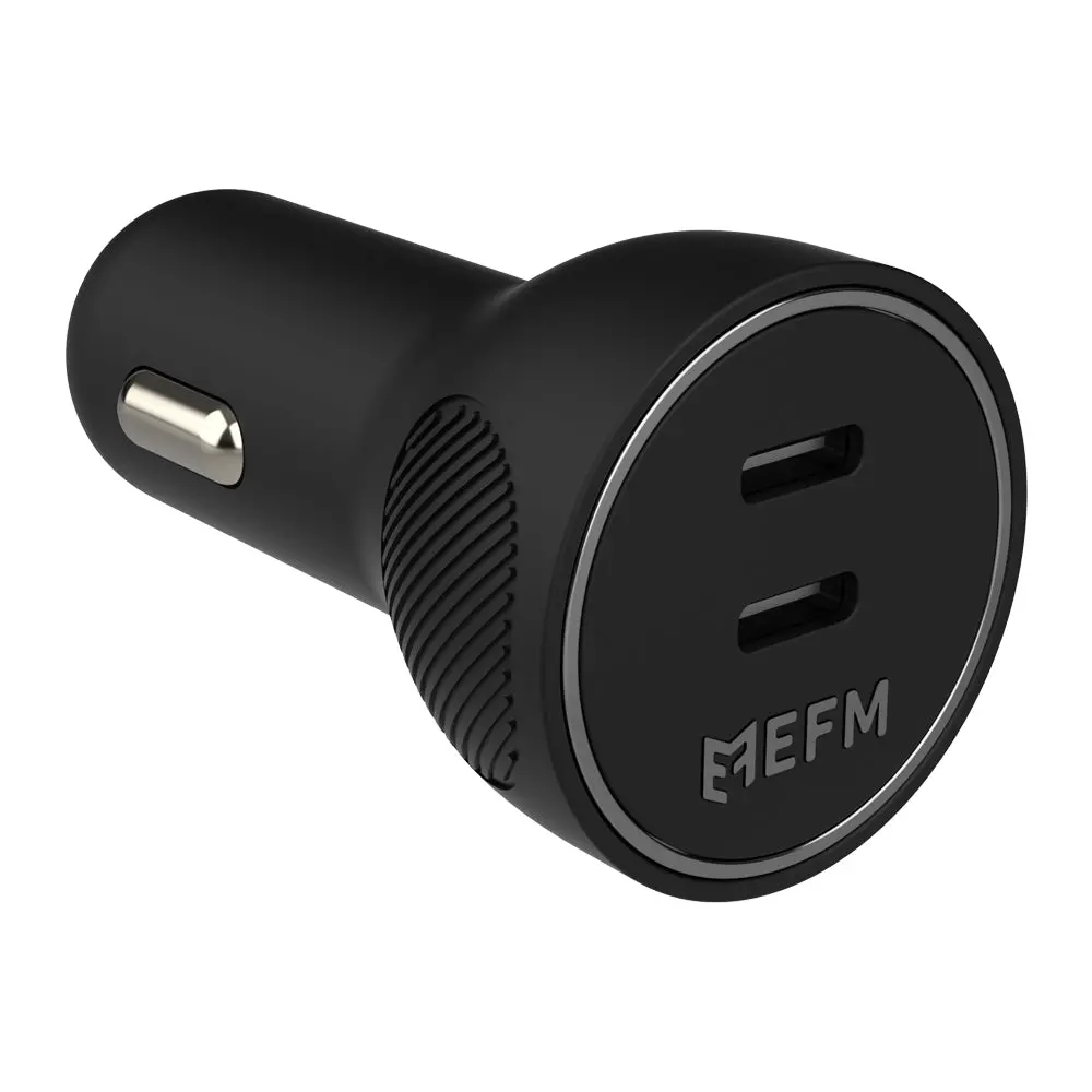 Efm 60W Dual Port Car Charger With Power Delivery & Pps (Black) 1