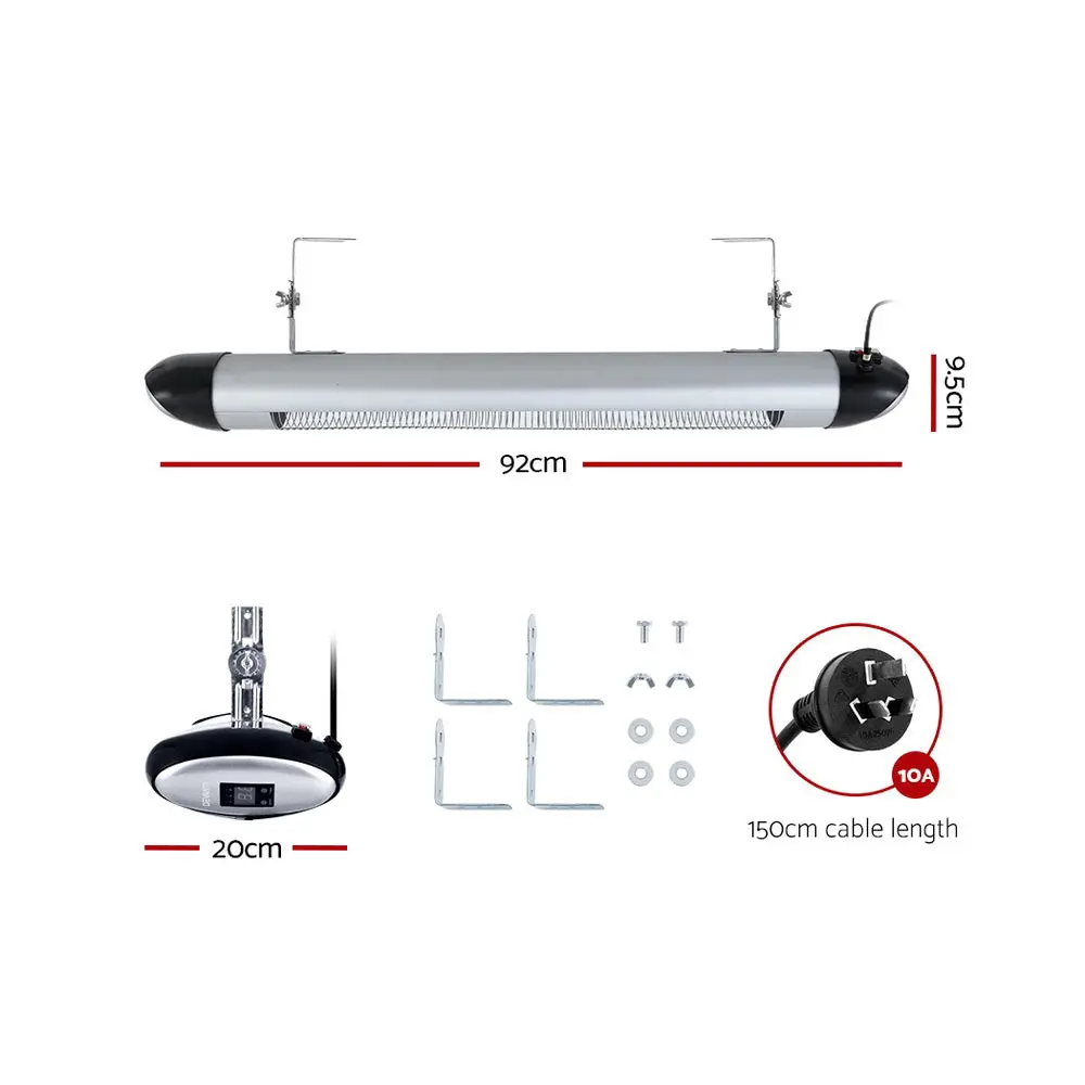Devanti Electric Strip Heater Radiant Heaters 2000W 2