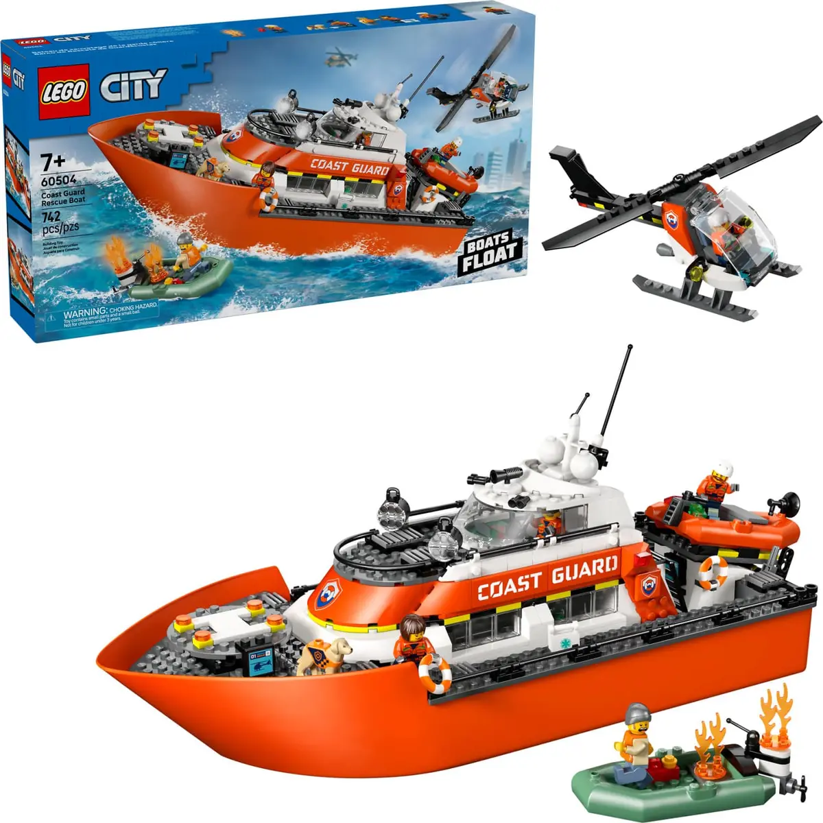 Lego 60504 Coast Guard Rescue Boat And Helicopter - City 1