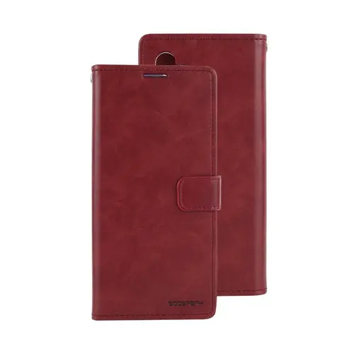 Goospery Bluemoon Diary For Galaxy S10 In Black, Brown, Gold, Mint, Navy, Red, Rose Gold, Wine - Wine 1