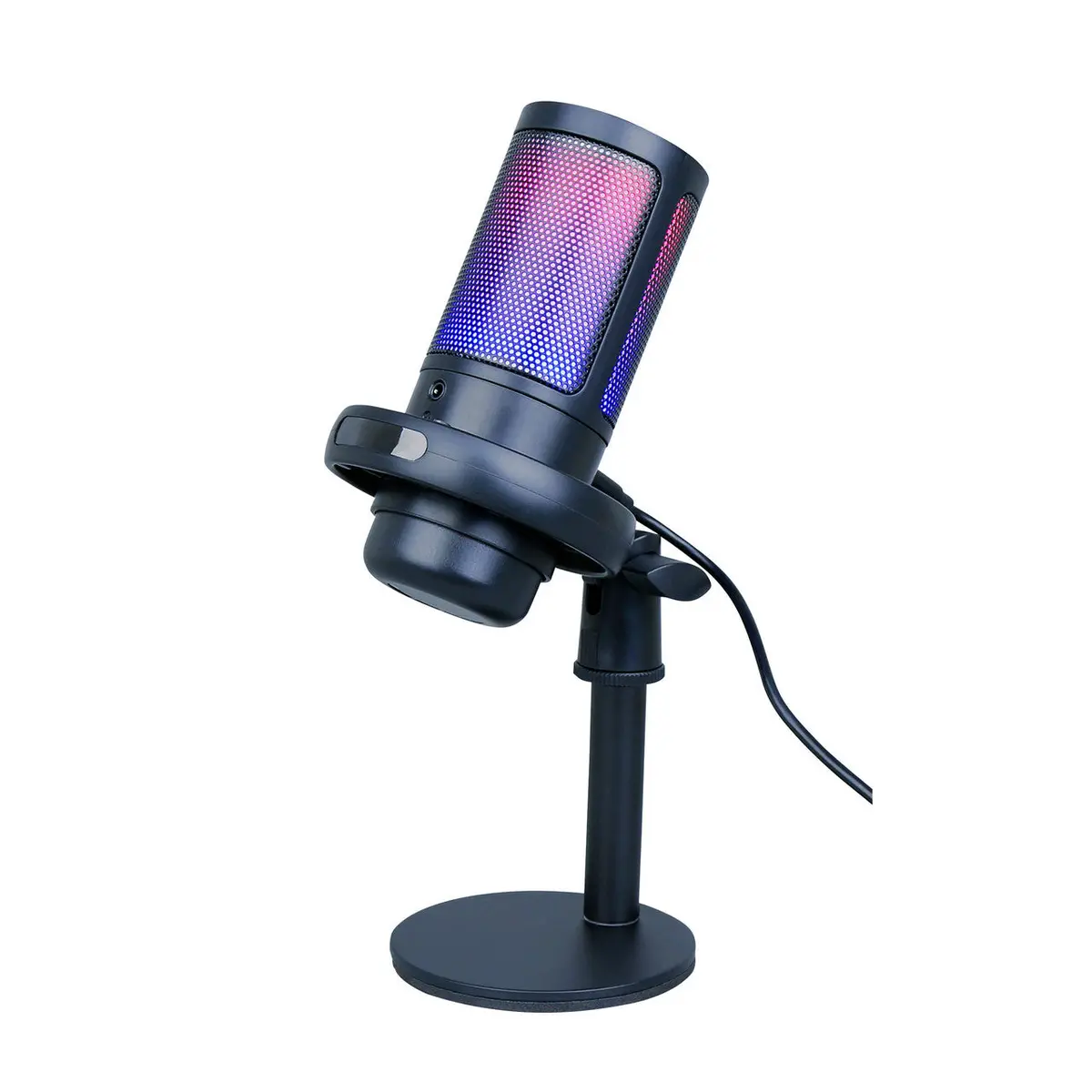Laser Rgb Gaming Microphone - Cardioid, Pop Filter, & Headphone Jack (Black) 1