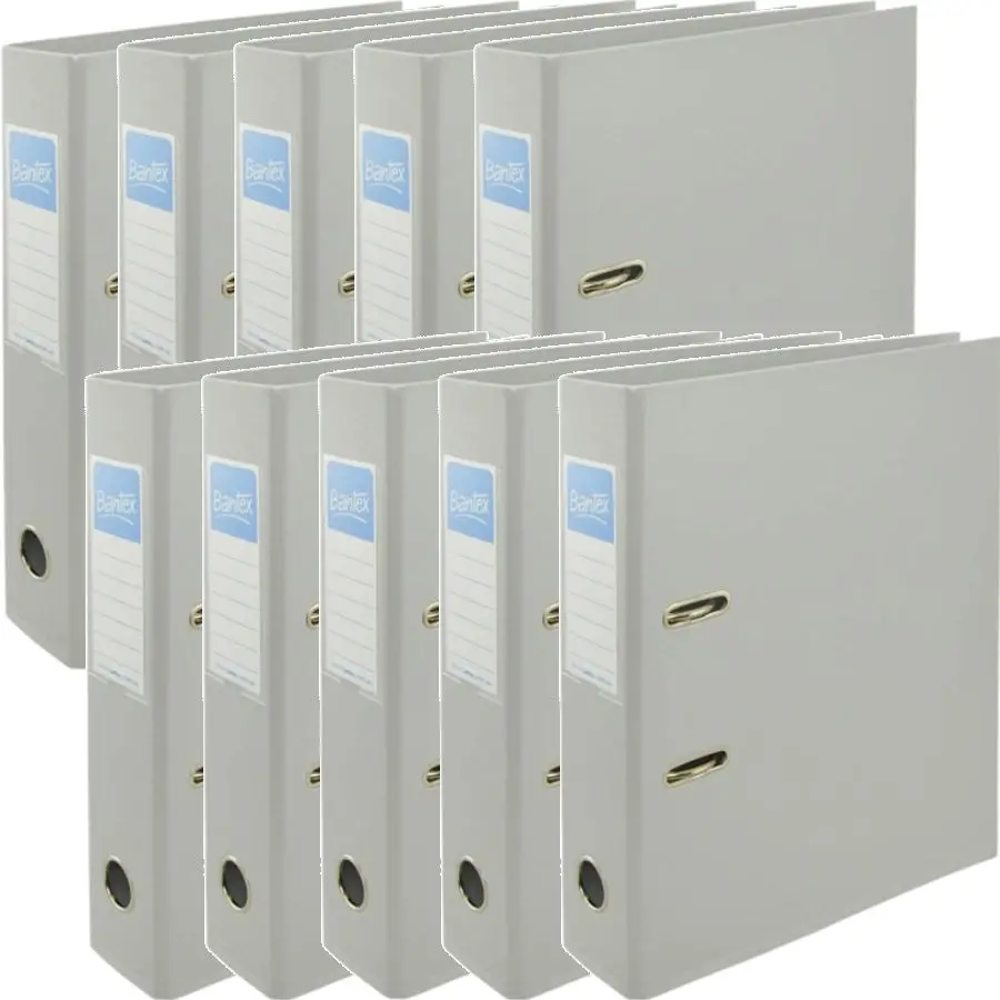 Bantex Lever Arch File Folder 70Mm A4 Grey Box 10 1