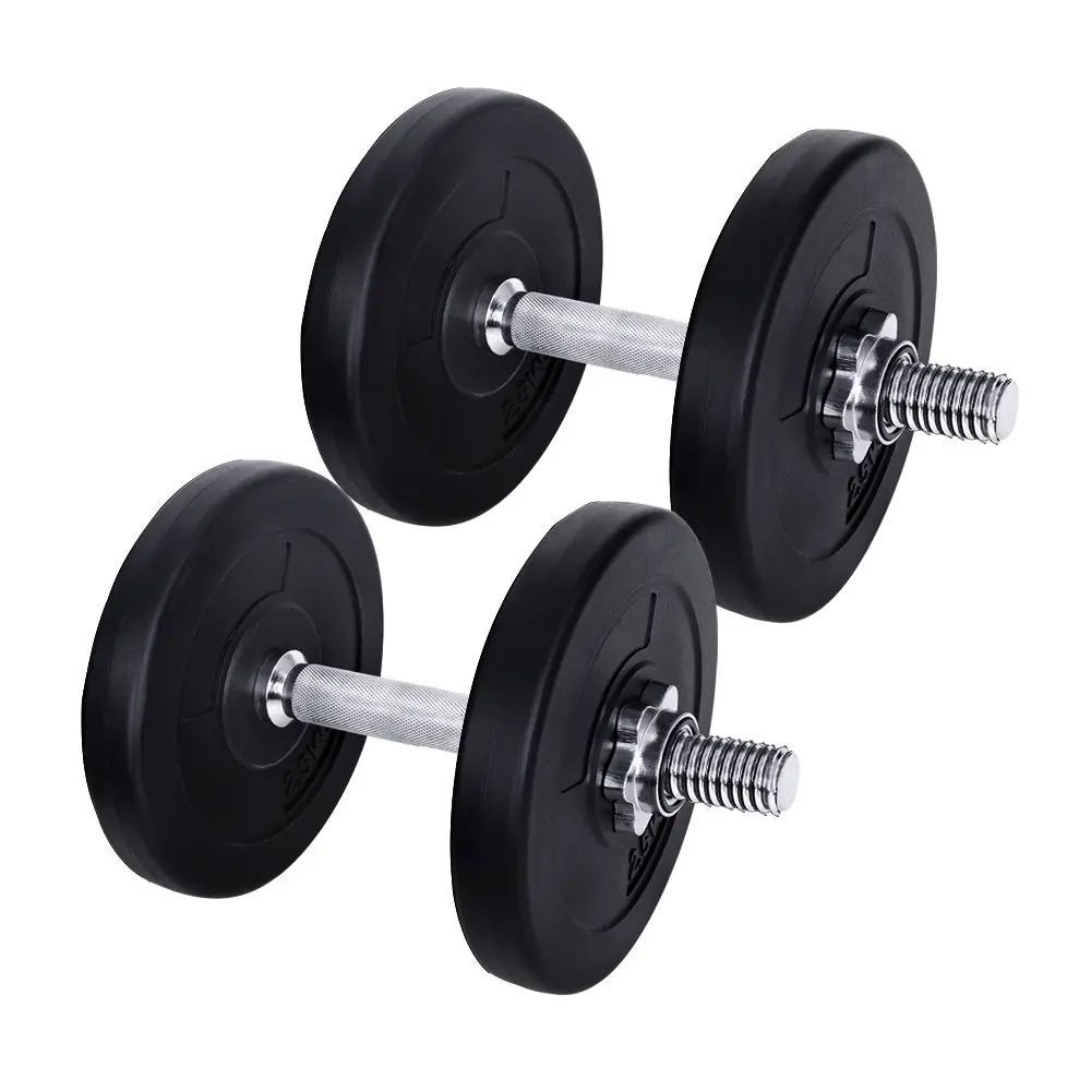 Everfit 15Kg Dumbbell Set Weight Plates Dumbbells Lifting Bench 1