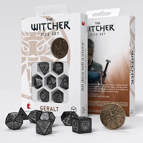 Q-Workshop The Witcher Dice Set Geralt Silver Sword 2