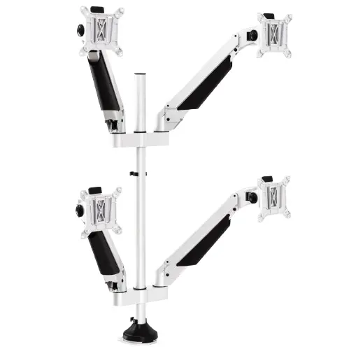 Desky Quad Monitor Arm - White 1