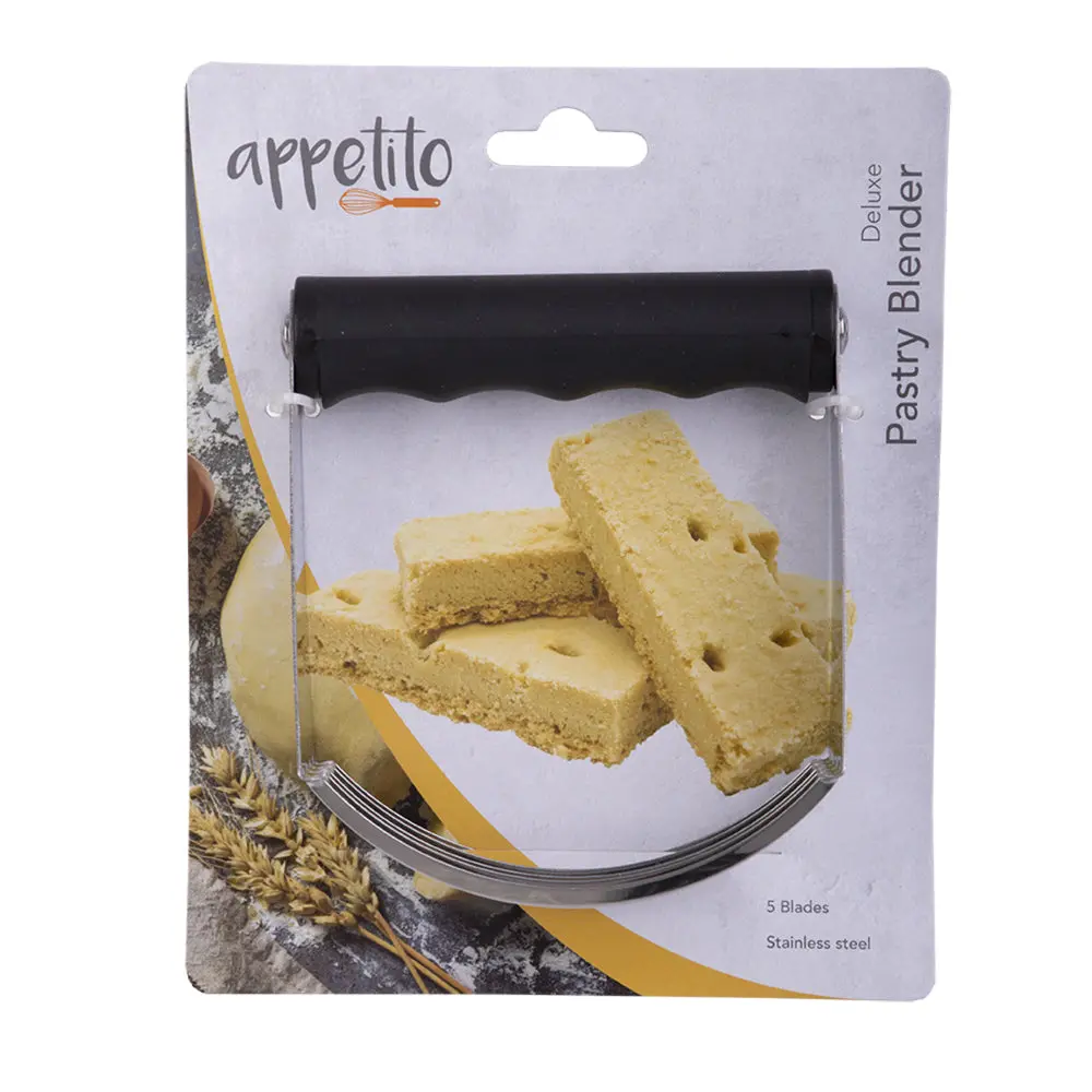Appetito Stainless Steel Deluxe Pastry Blender With Soft Grip 2