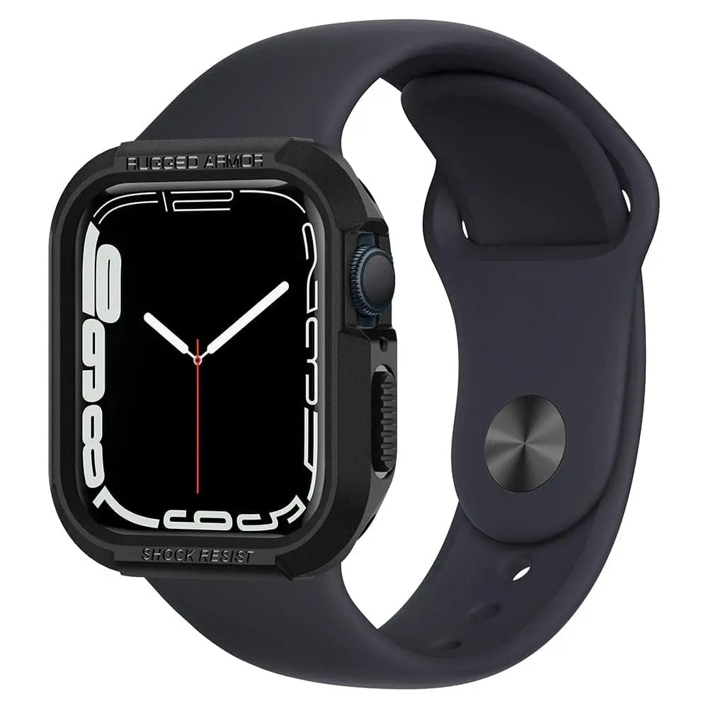 Spigen Apple Watch 45Mm 44Mm Rugged Armor Case (Black) 2