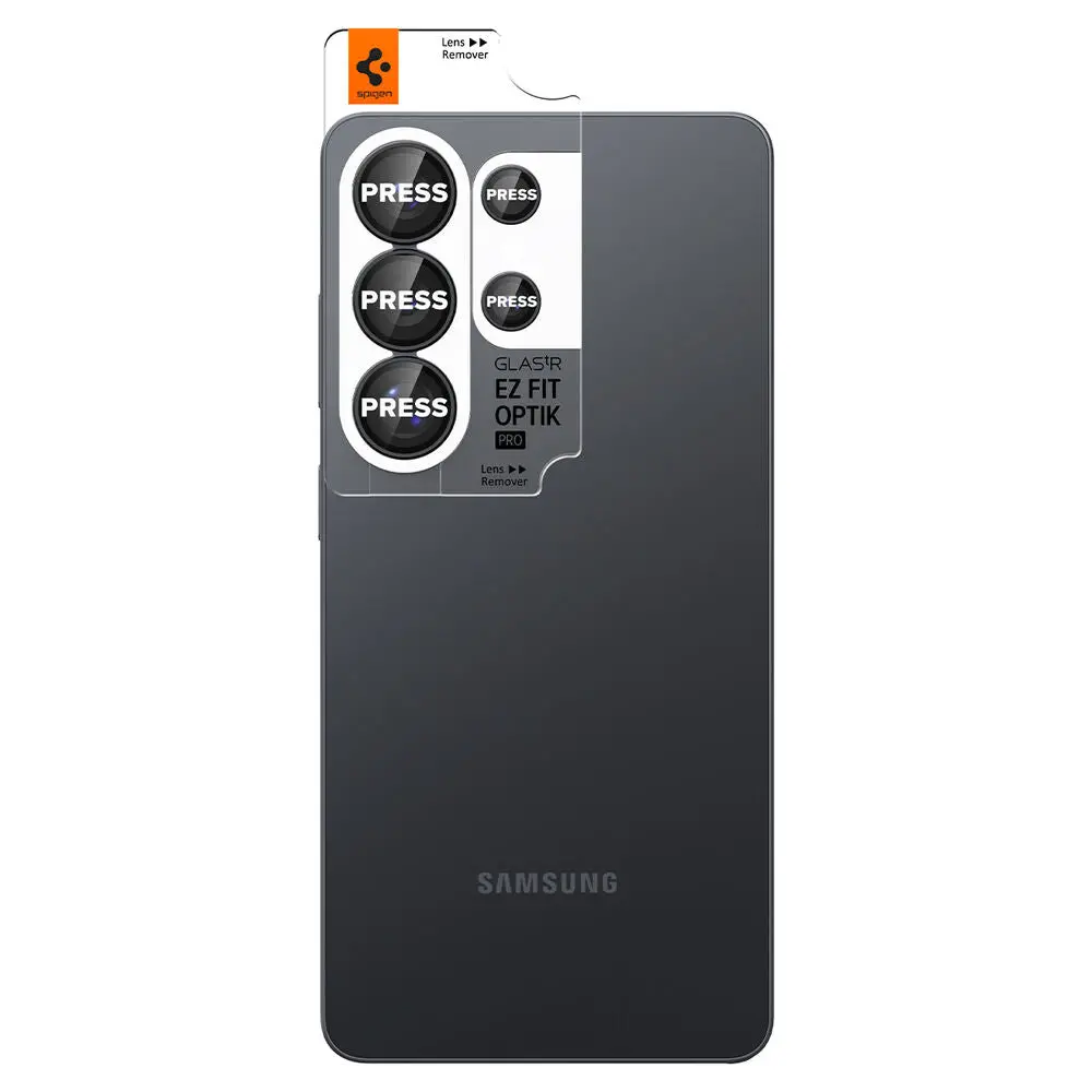 Spigen Galaxy S26 Ultra Glas.Tr Ez Fit Optik Pro 2Pcs Lens Protector (Black) 1
