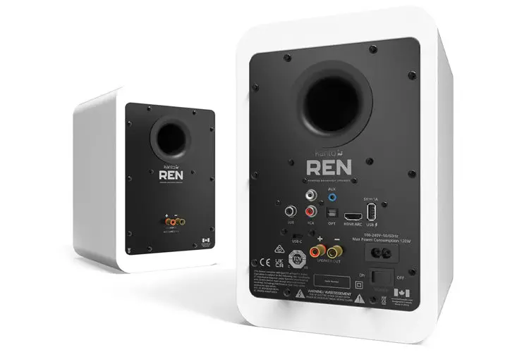 Kanto Ren 200W Powered Speakers Bluetooth Pair (Matte White) 2