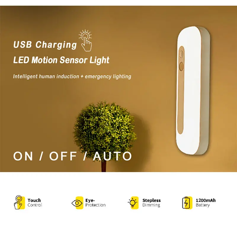 Sansai Led 18Cm Magnetic Sensor Light 3000Mah Rechargable (Cool White) 2