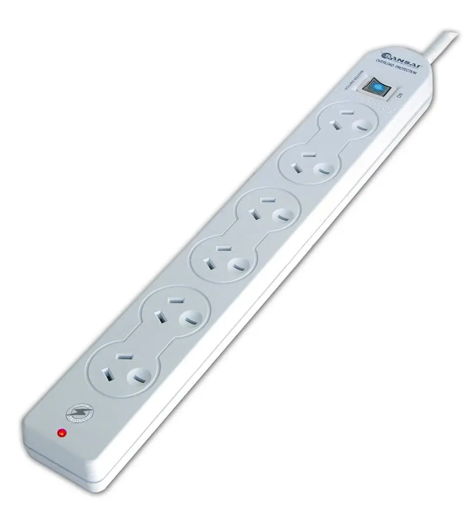 Sansai 6-Outlet Master Switched Surge Protected Power Strip Board 1