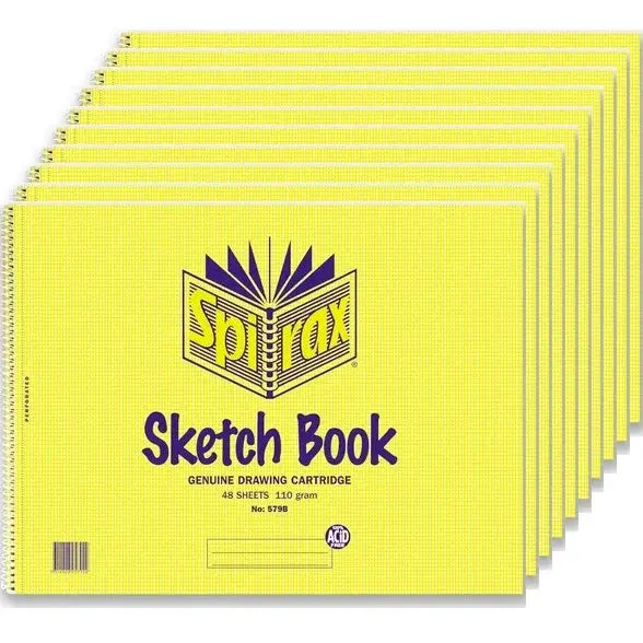 Spirax 579B Sketch Book Side Open 96 Page 272X360mm 10 Pack 1