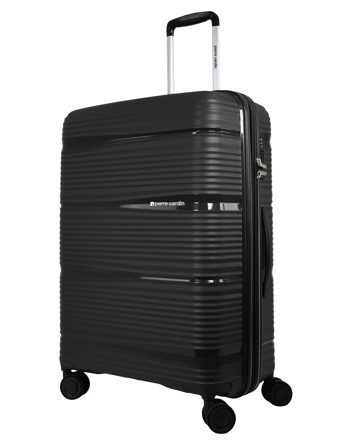 Pierre Cardin Normandy Medium 117L Hard Shell Case Suitcase Travel Luggage Black 1