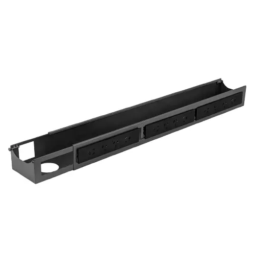 Desky Integrated Cable & Data Channel 12-Plug Space Grey 1