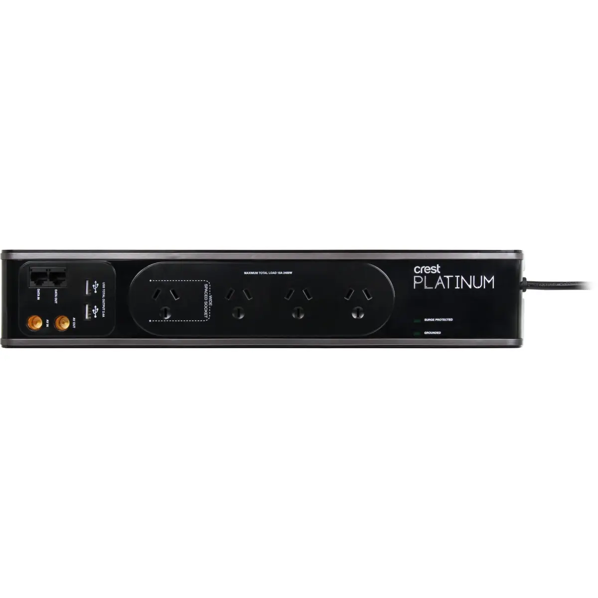 Crest Platinum 4 Socket Equipment Protector W/ Tv & Data Protection Power Board 1