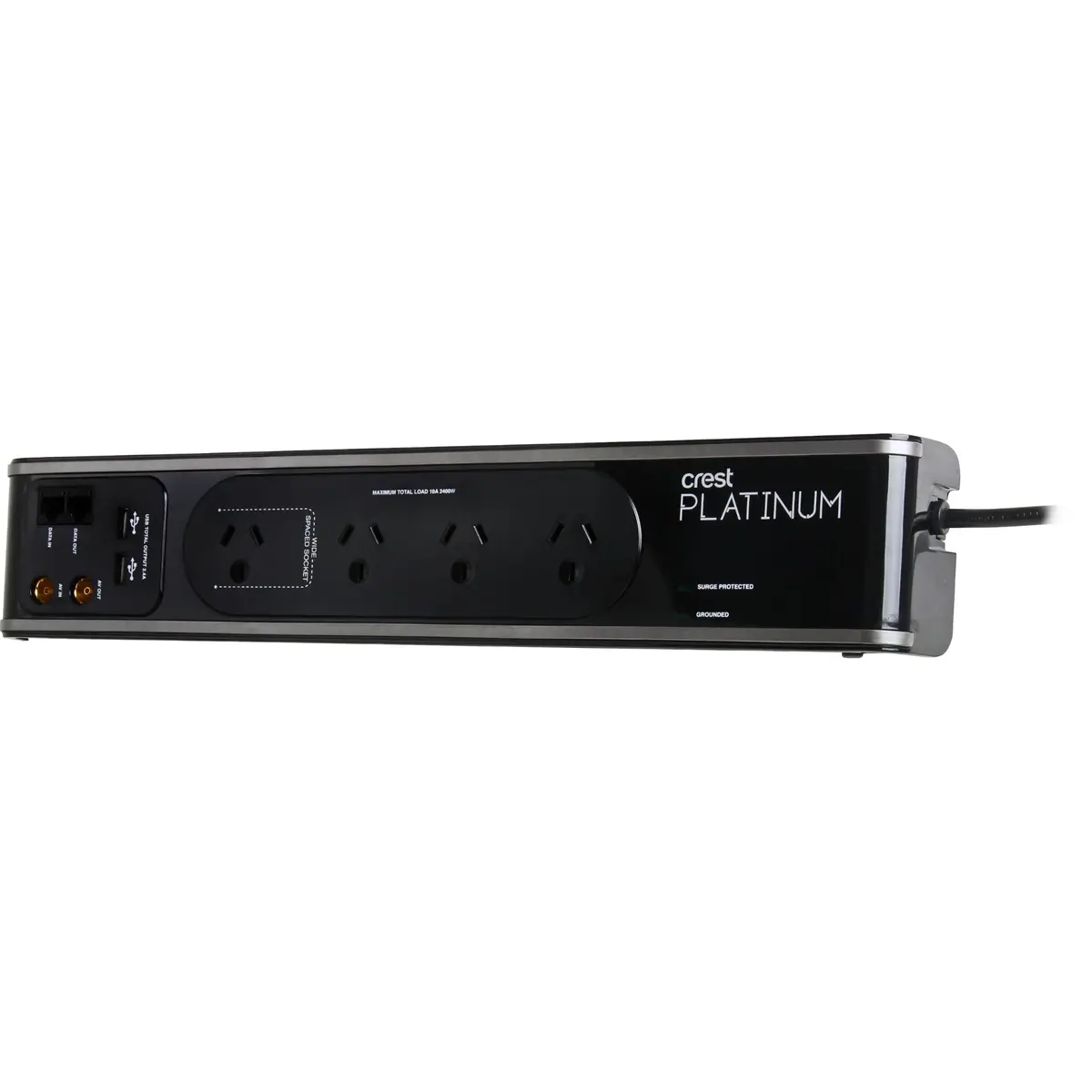 Crest Platinum 4 Socket Equipment Protector W/ Tv & Data Protection Power Board 2