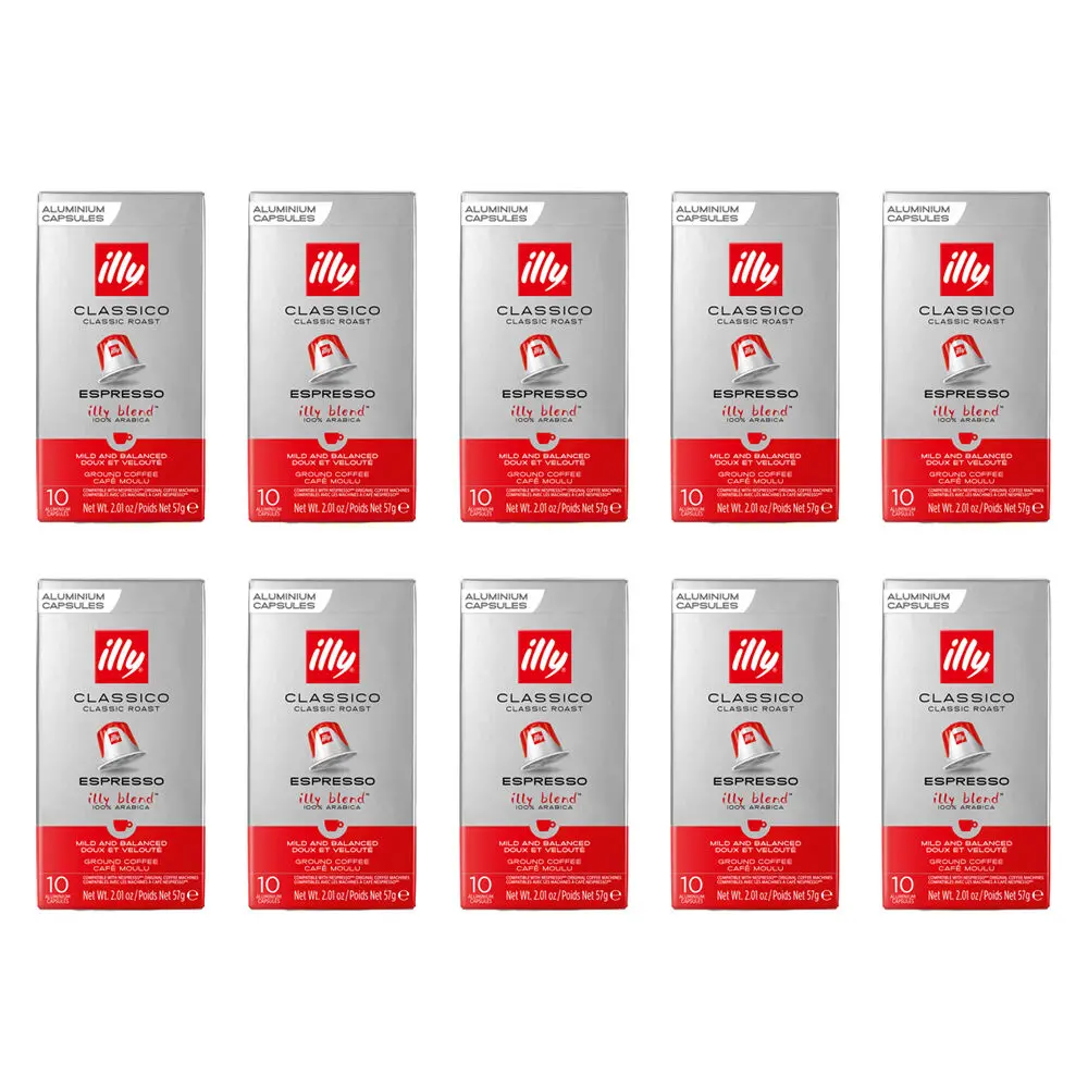 Illy Nespresso Compatible Espresso Capsules Classico Classic Roast 10X10pcs 1