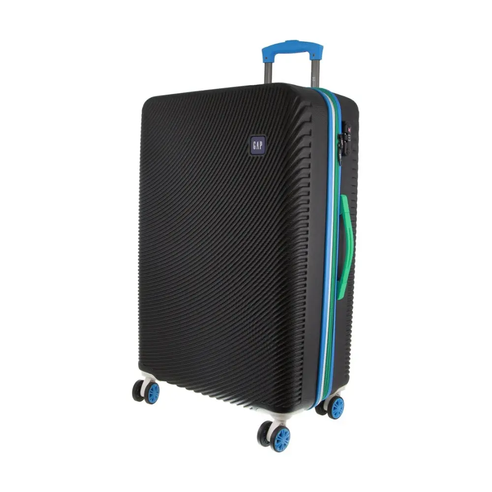 Gap Stripe Travel Hard-Shell Suitcase Medium Luggage 67X46cm Black 1