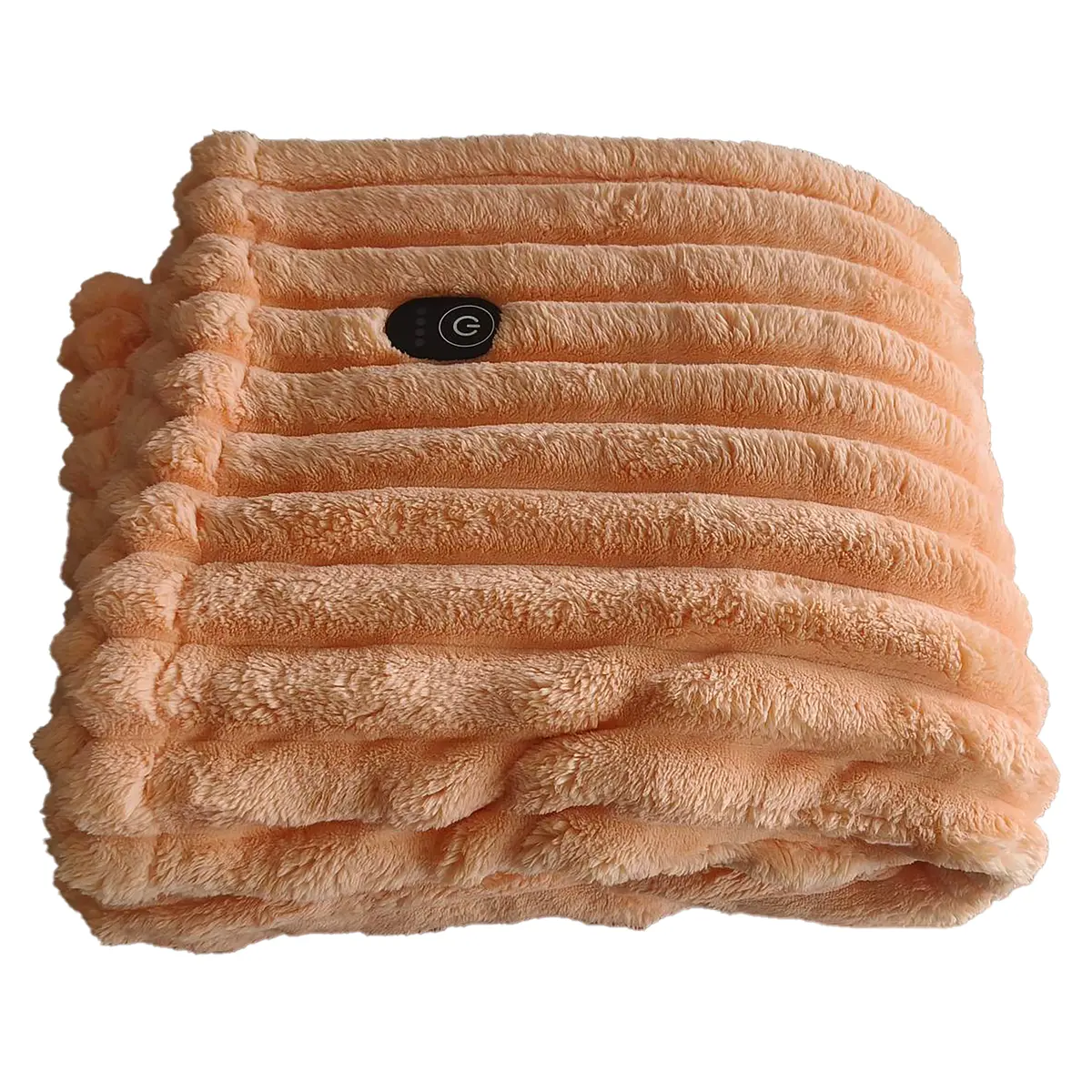 Elle Heated Throw Blanket (Apricot Wash) 1