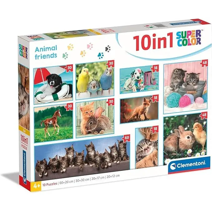 Clementoni 10 In 1 Puzzle  Animal Friends 1