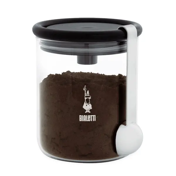 Bialetti Glass Storage Jar With Moka Top 1
