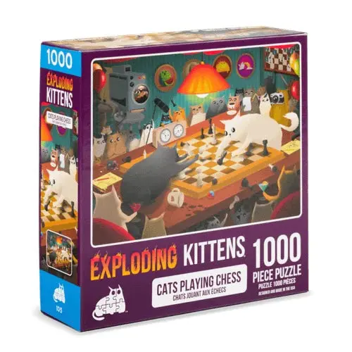 1000Pc Cats Playing Chess Puzzle 1